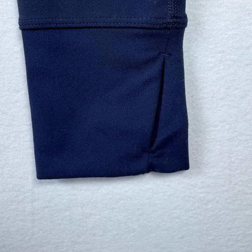Athleta XS Navy Performance Full Zip Jacket Thumbholes Activewear - Picture 6 of 7